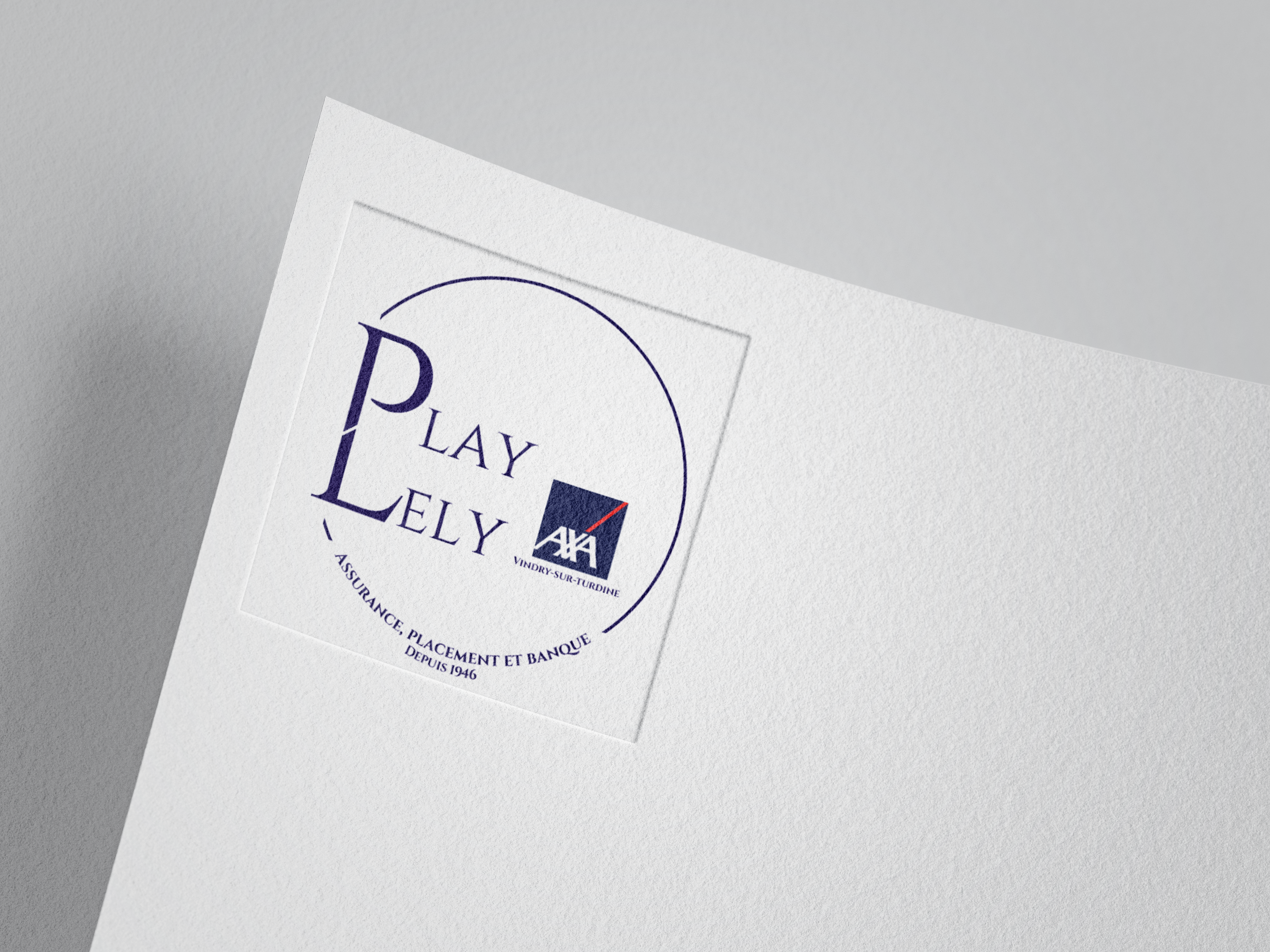 Logo AXA LELY PLAY – fond sombre
